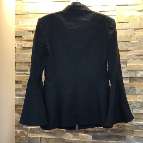 OSCAR DE LA RENTA Bell Sleeve Wool-blend Blazer - Picture 5 of 8